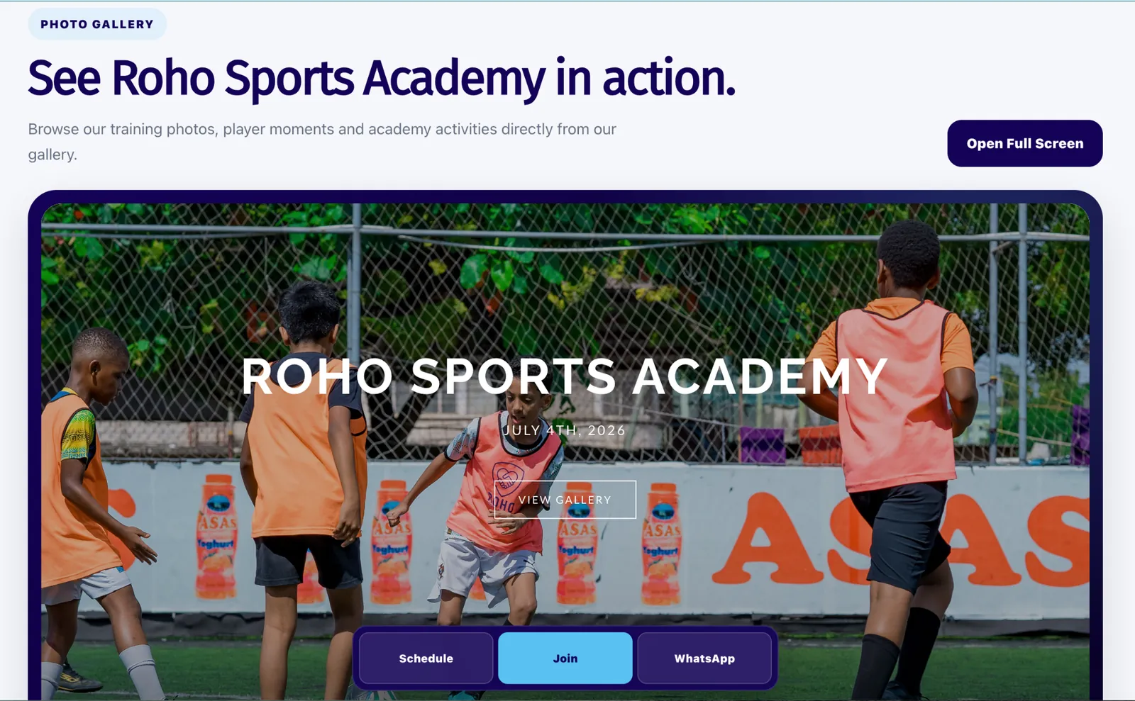 Roho Sports Academy screenshot 2